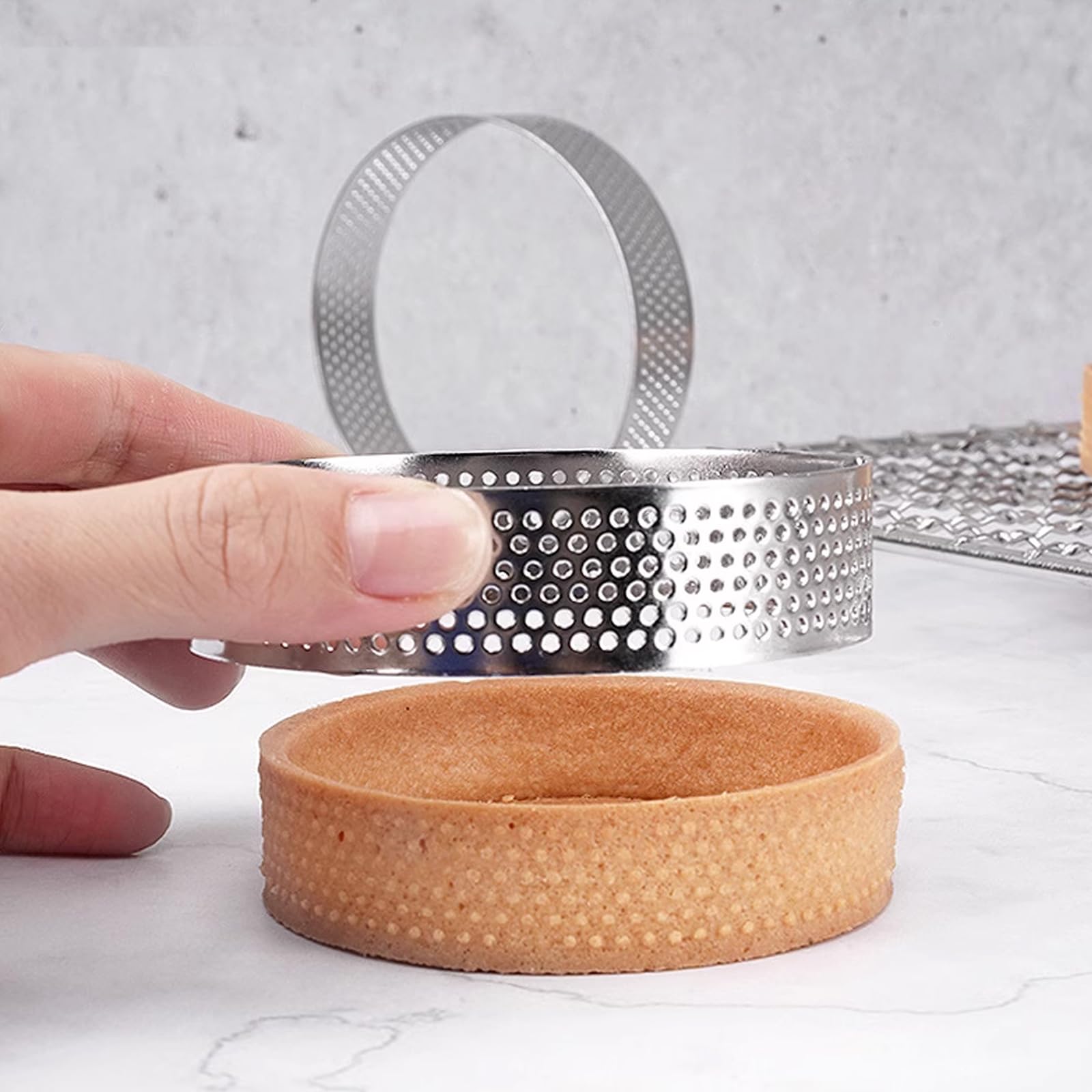 Stainless steel tart rings 5 cm diameter