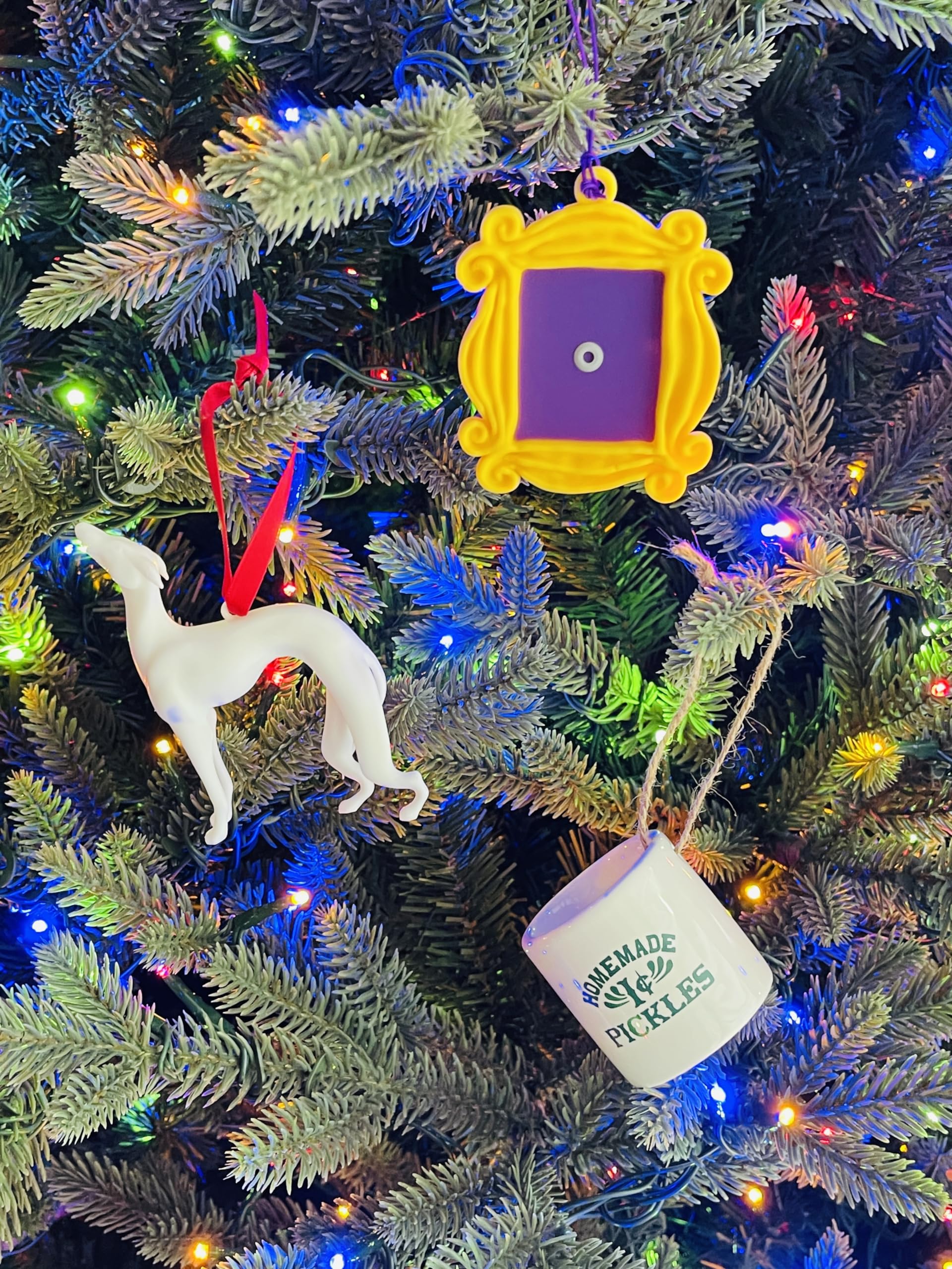 Friends Merch Ornament Set yellow door frame ornament