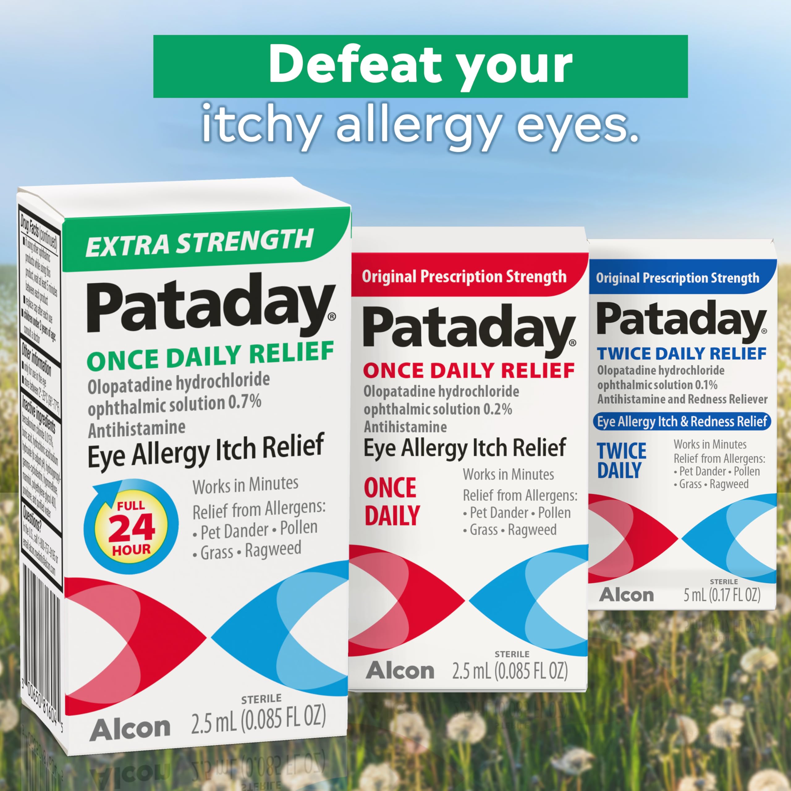 Pataday eye drops for indoor and outdoor allergies 5 ml