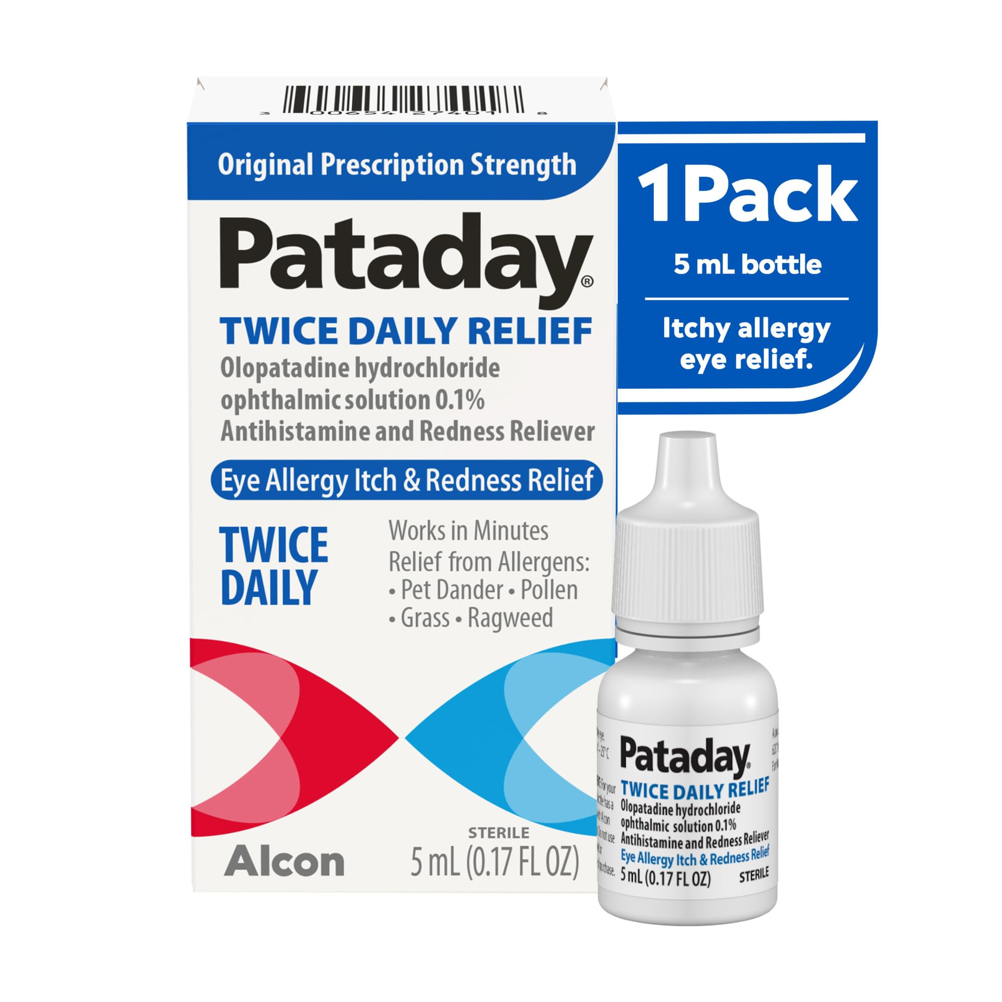 Pataday remove contact lenses before use instruction 5 ml