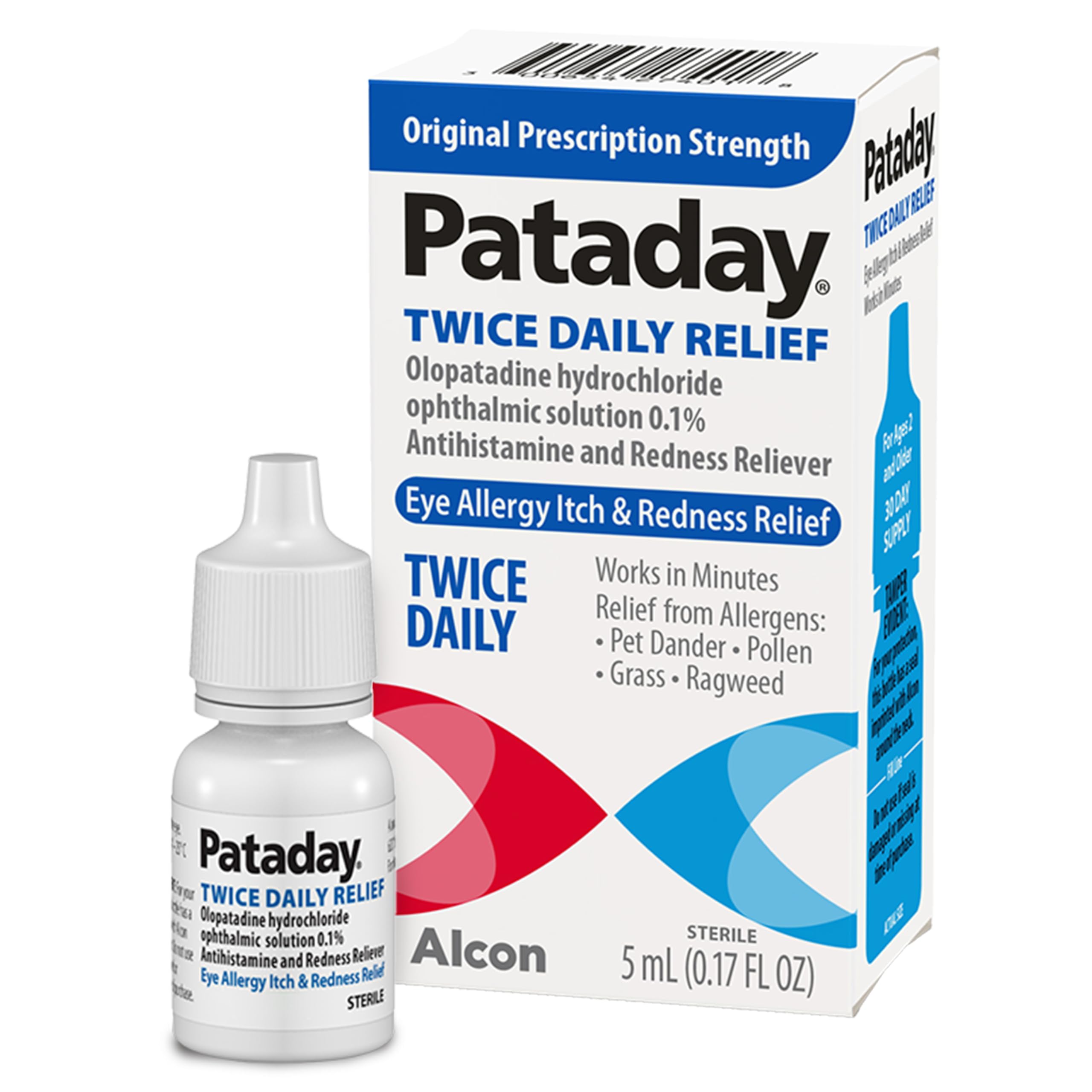 Pataday Twice Daily Allergy Eye Drops 5 ml bottle