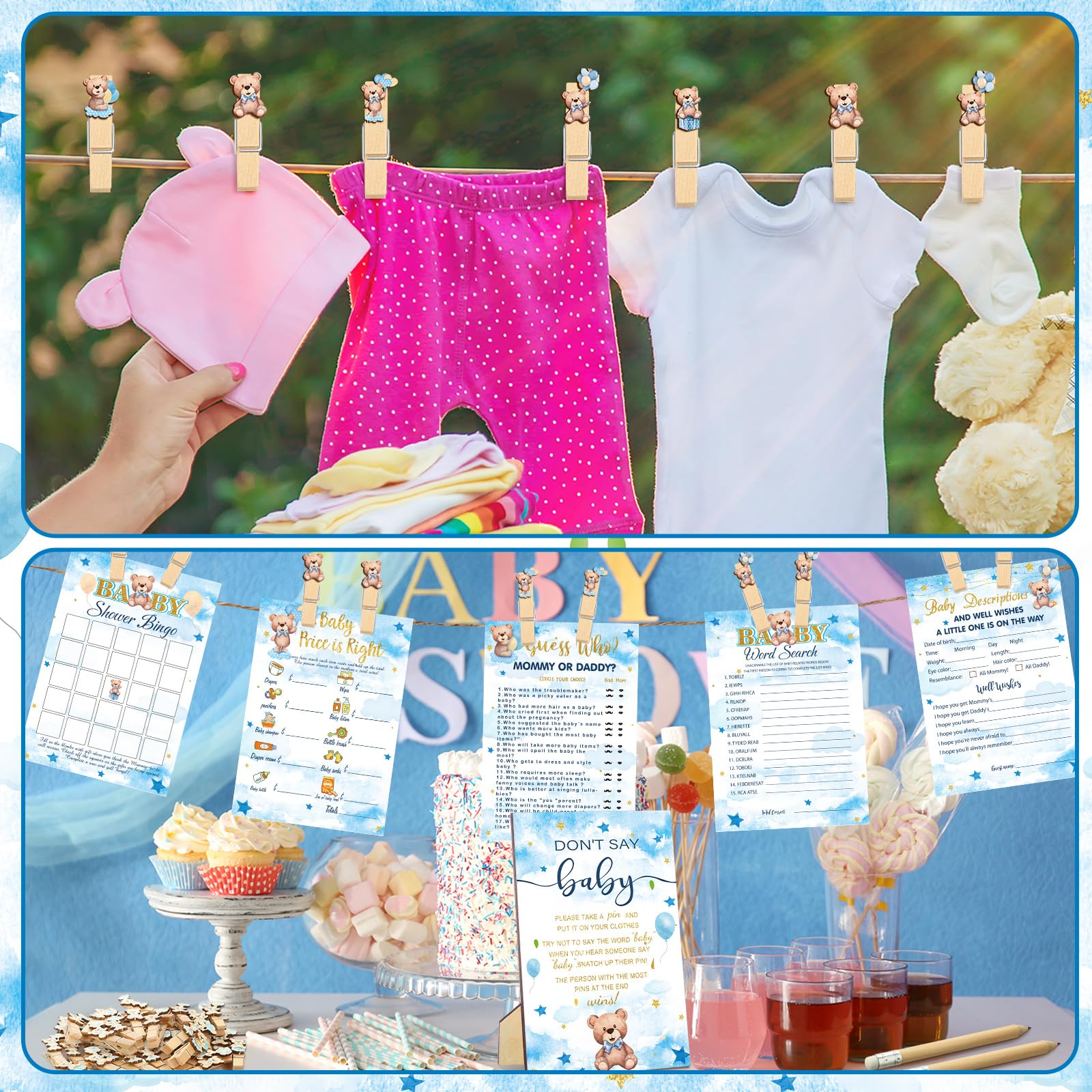 20 pencils for Patelai bear themed baby shower