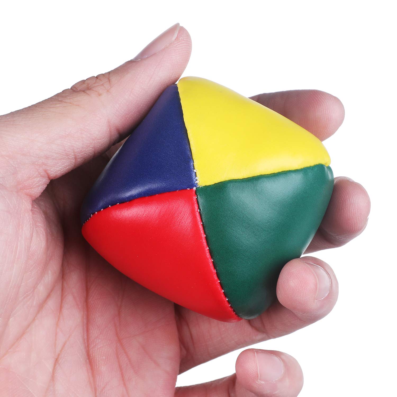 Soft durable hand feel material for beginner juggling balls