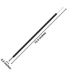 Black plastic long stick with white tapered mouthpiece and silver tip