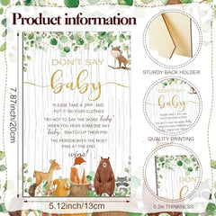 Woodland animal baby shower activity cards by Patelai