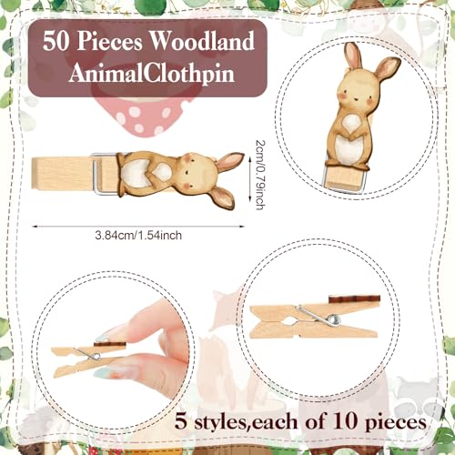 Wooden pencils included in Patelai woodland baby shower set