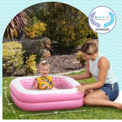 Built-in grip handles for baby pool safety