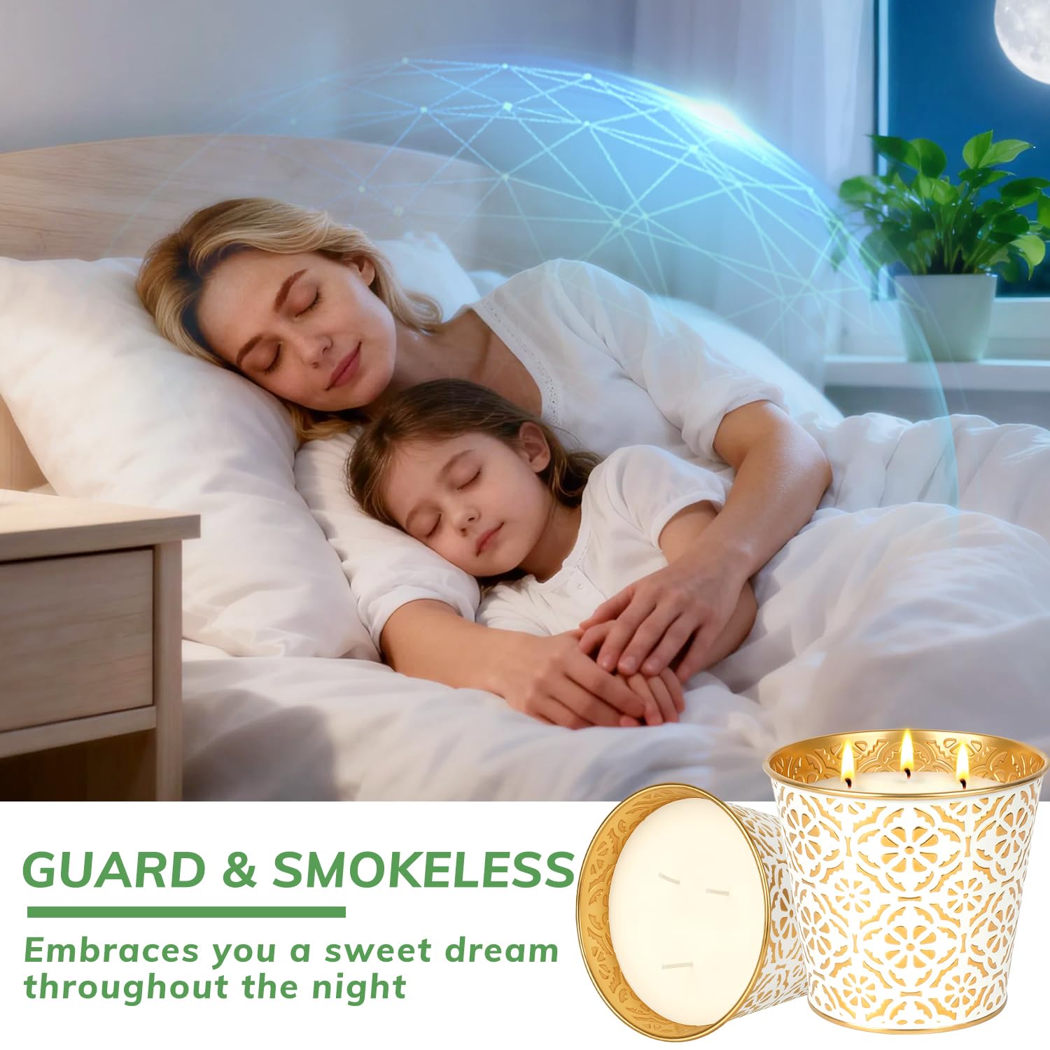 Indoor living room citronella candle option for ambiance