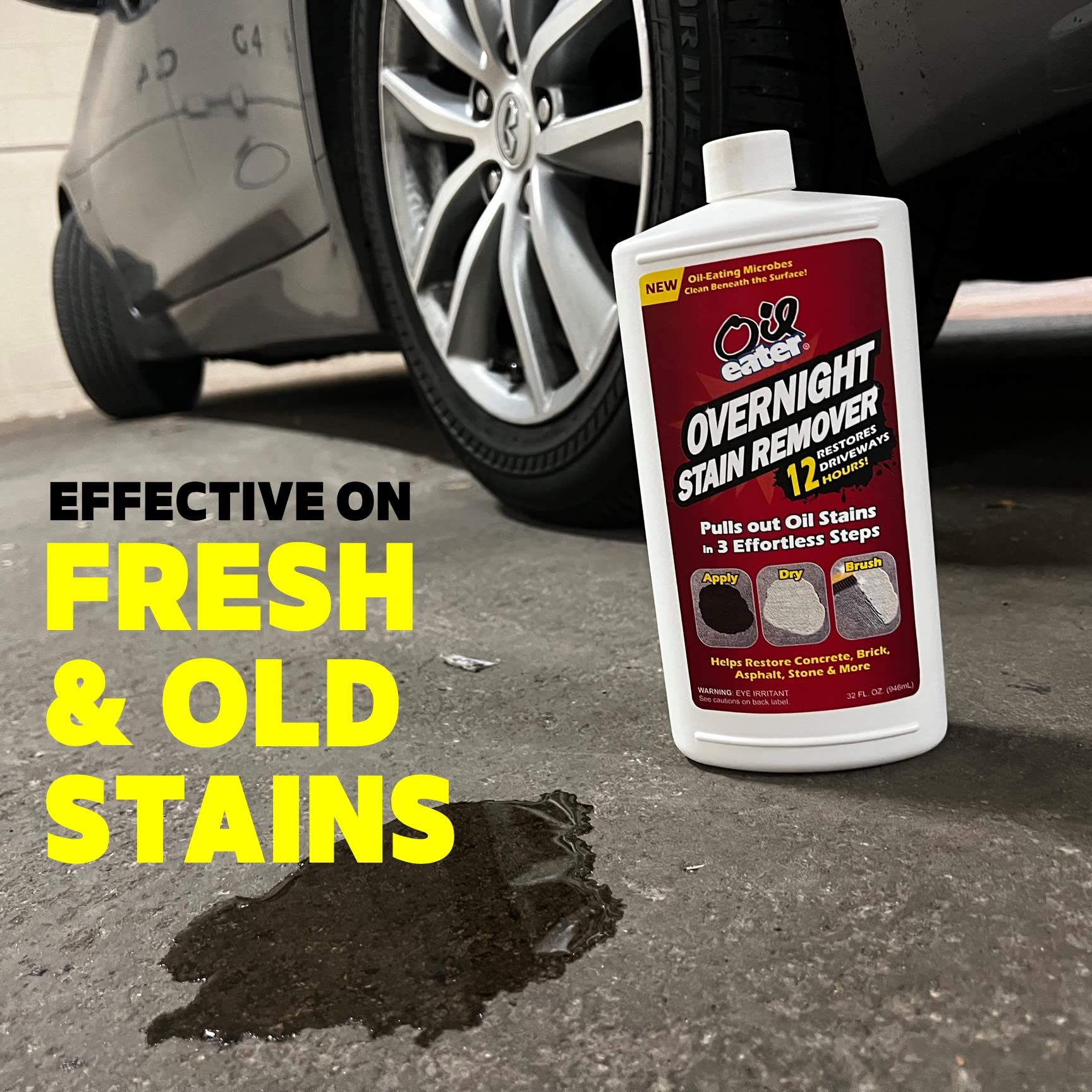 Surface after stain removal using Overnight Stain Remover