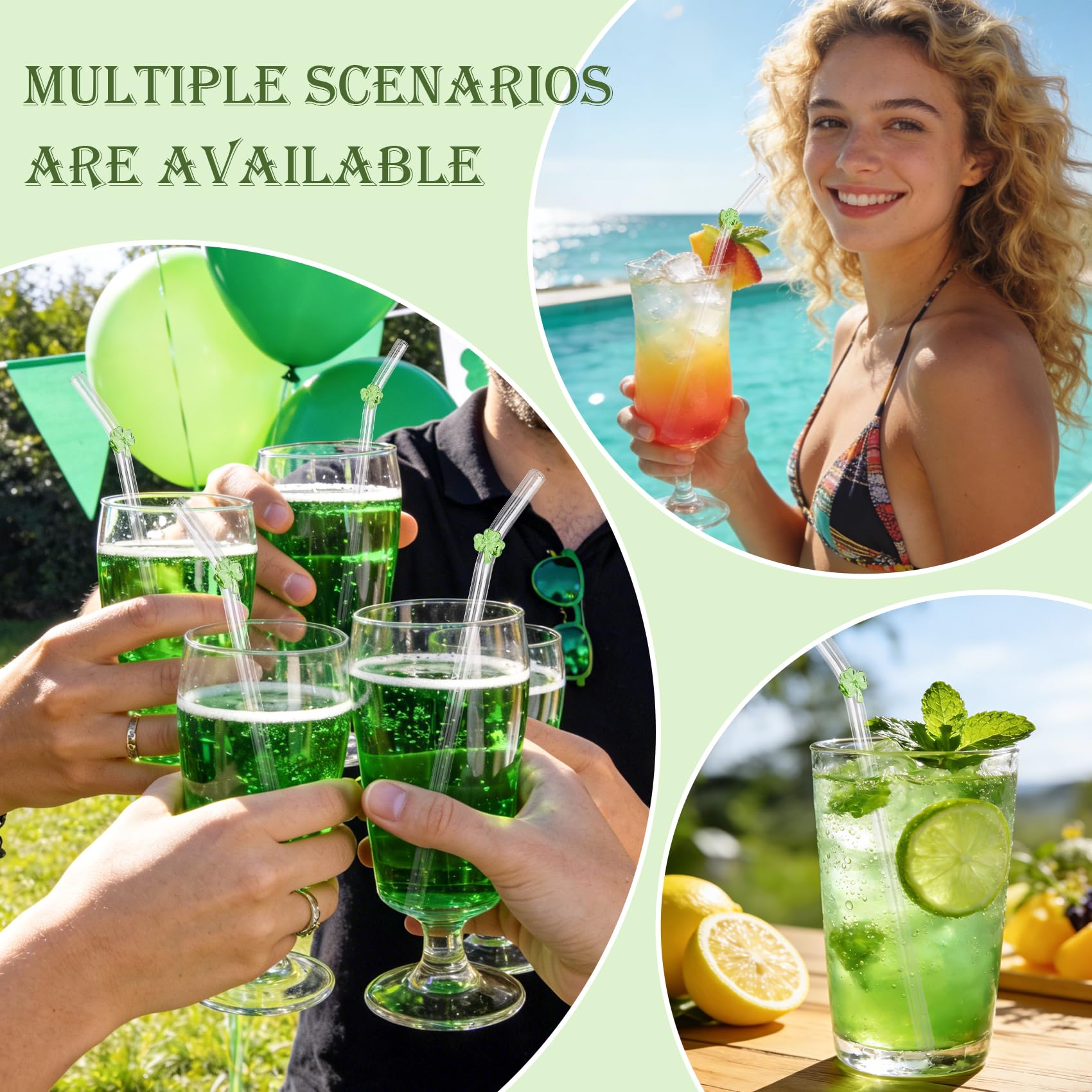 St Patrick's Day party straw set for drinks