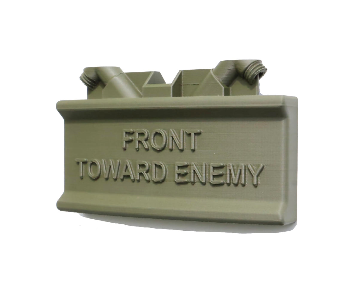 Patriot Patch Co Front Toward Enemy Claymore magnet 3.75x2.00 inches on fridge
