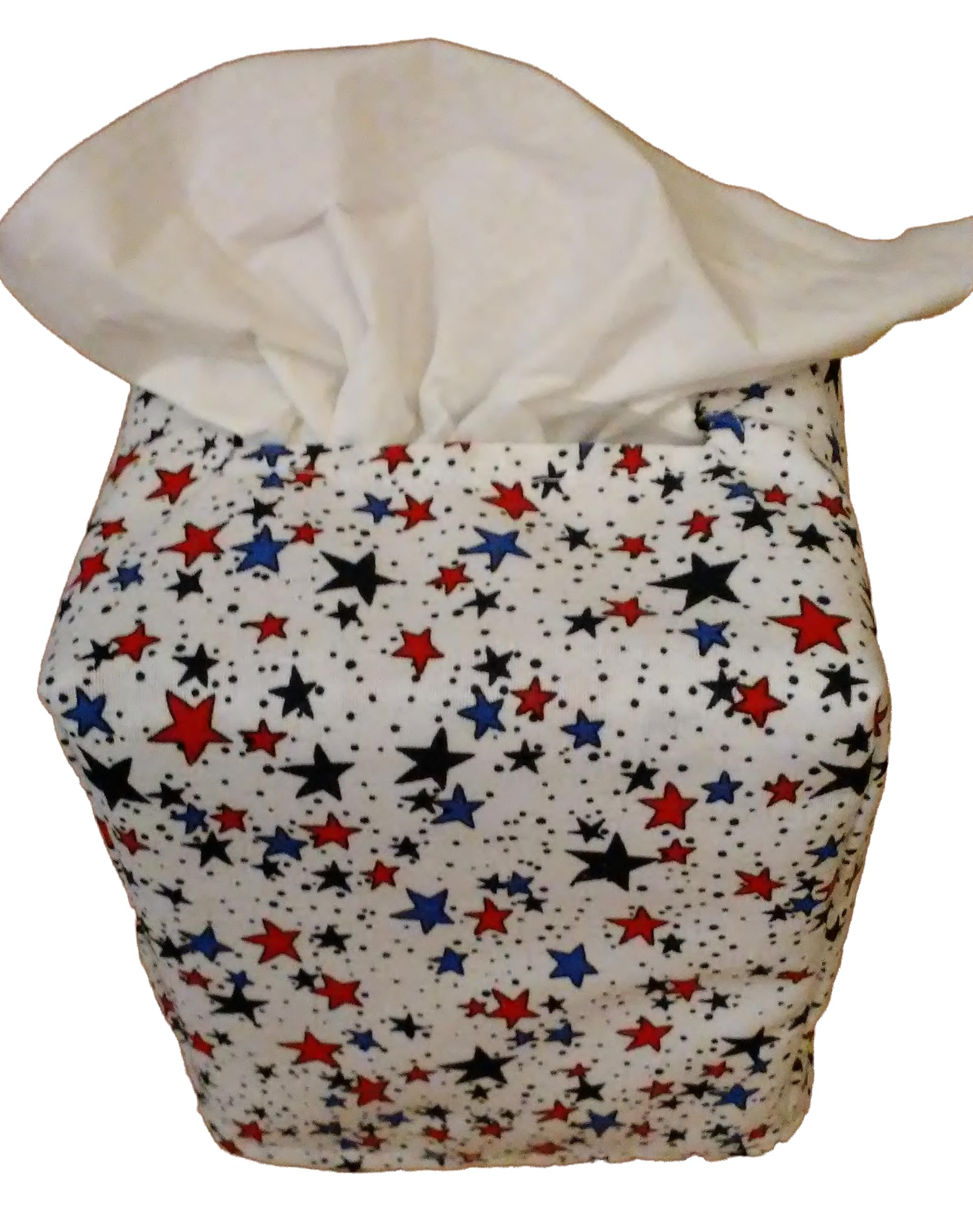 Patriotic Galaxy Of Stars Fabric Tissue Box Cover square tissue box