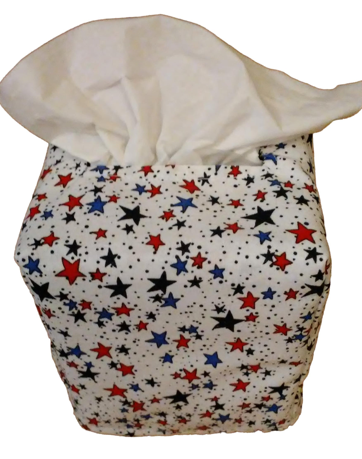 Patriotic Galaxy Of Stars Fabric Tissue Box Cover square tissue box