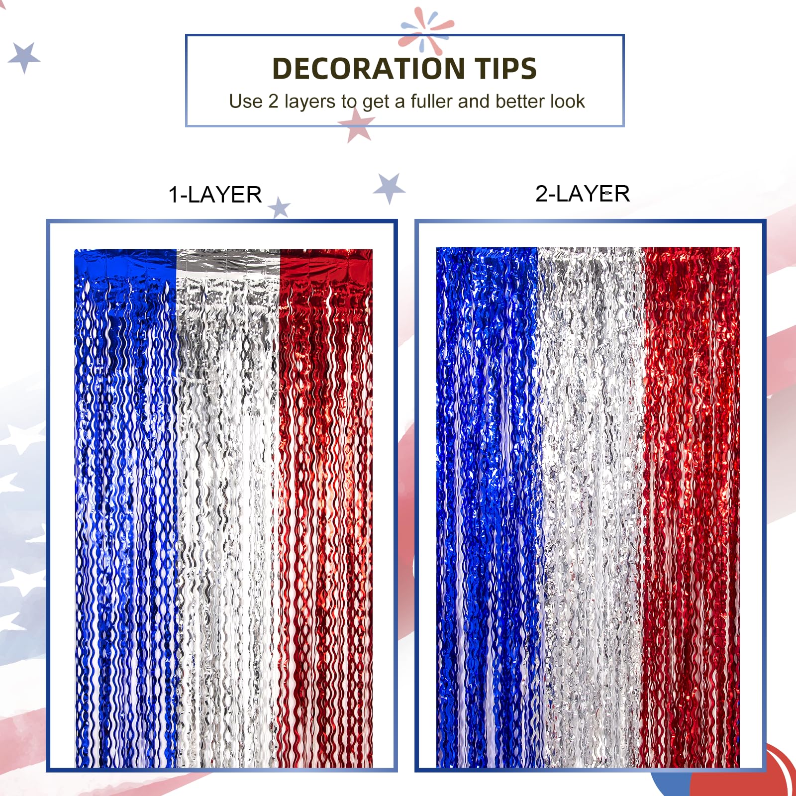 Patriotic party decoration fringe curtain by LOLStar
