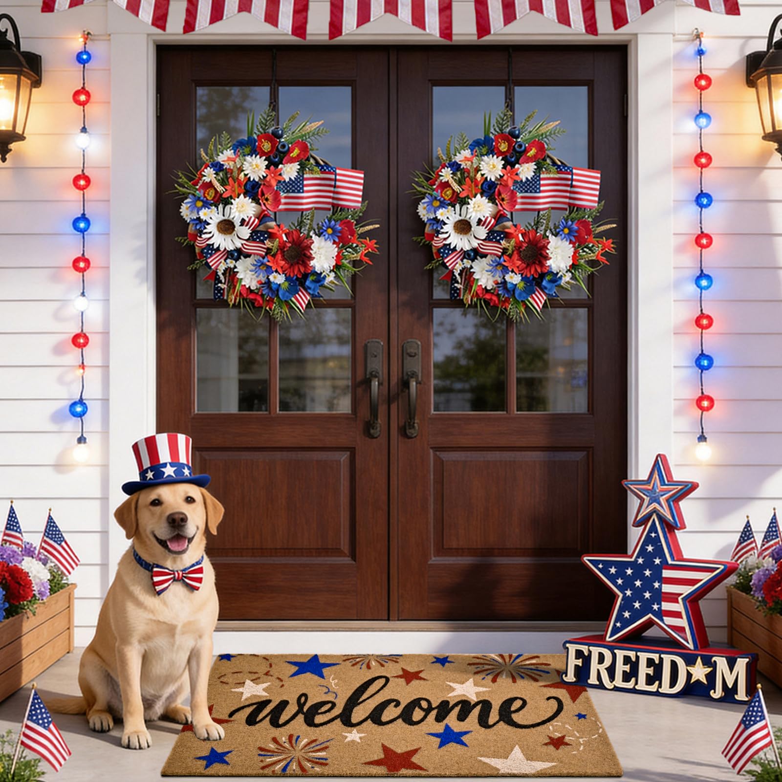Independence Day decor outdoor rug for porch