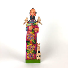 Patron Saint of Animals hand carved statue Guatemala