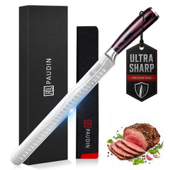 PAUDIN Brisket Knife 12 Inch blade with Pakkawood handle