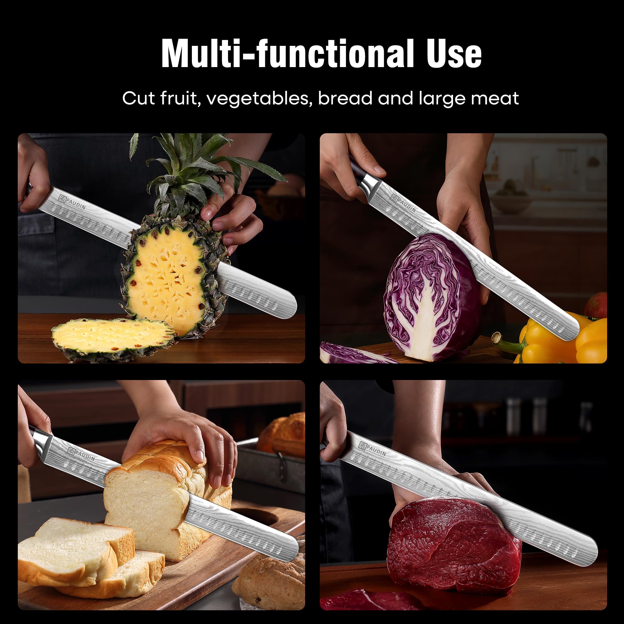 PAUDIN Brisket Knife lifetime warranty packaging