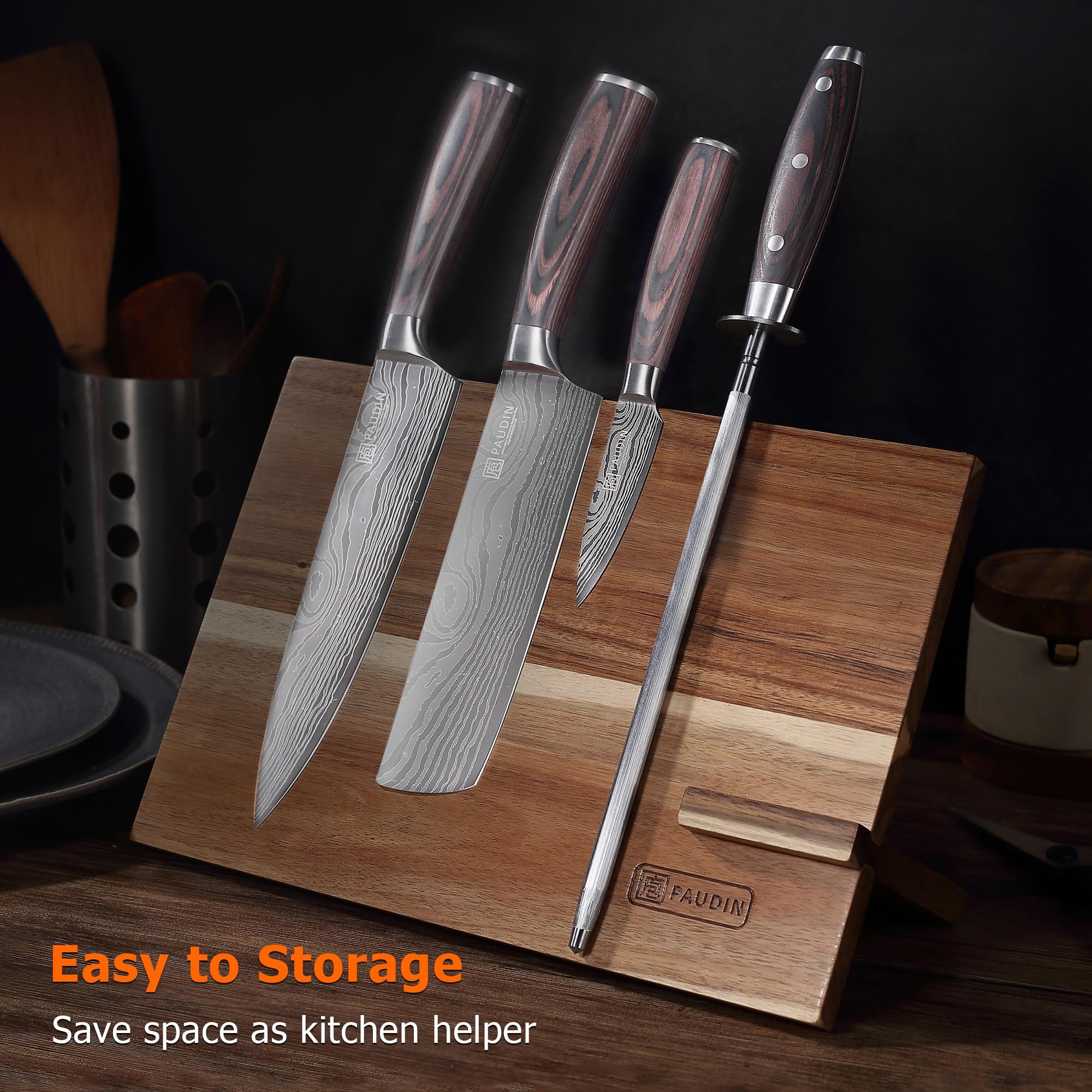 Not dishwasher safe PAUDIN honing rod packaging