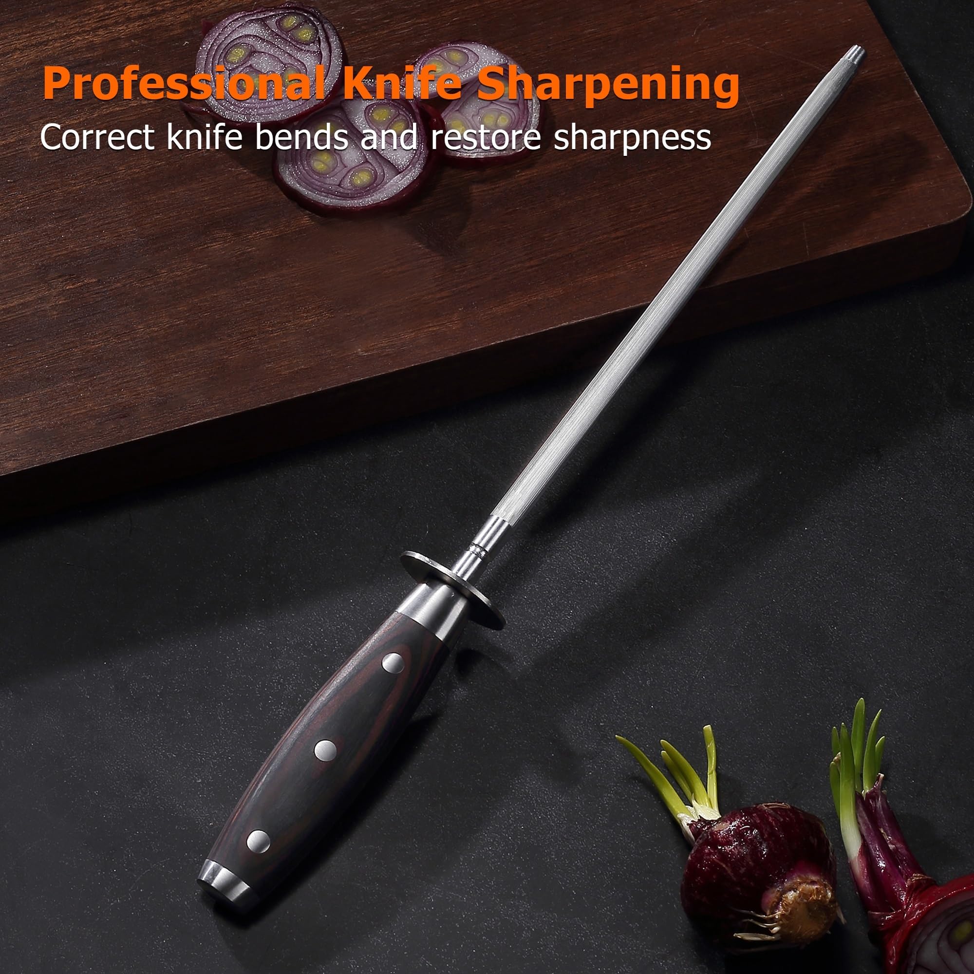 10 inch honing rod suitable for serrated and standard blades