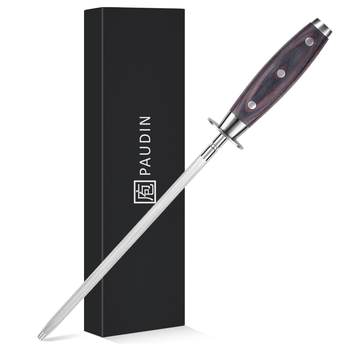 PAUDIN honing rod 10 inch with pakkawood handle