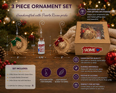 Two 2-inch Pavita Hats included in Jibaro ornament set