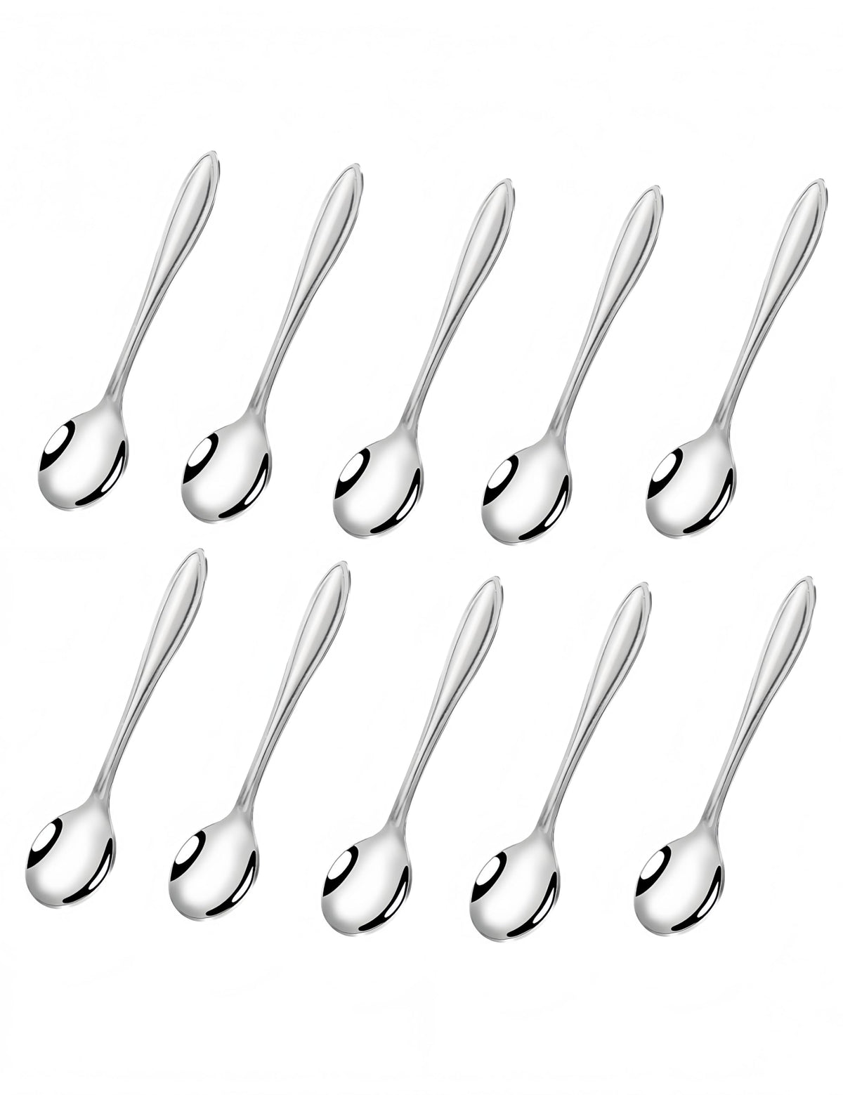 PAVNSO tiny stainless steel spoons 3.7 inch length