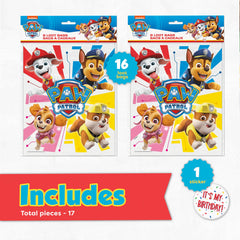 Paw Patrol goodie bags measuring 7.25 by 8.25 inches