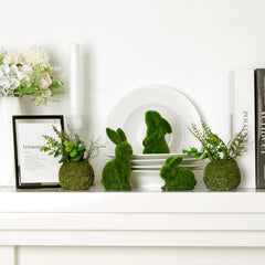 Set of 3 Pawliss bunny figurines for Easter decor home office table