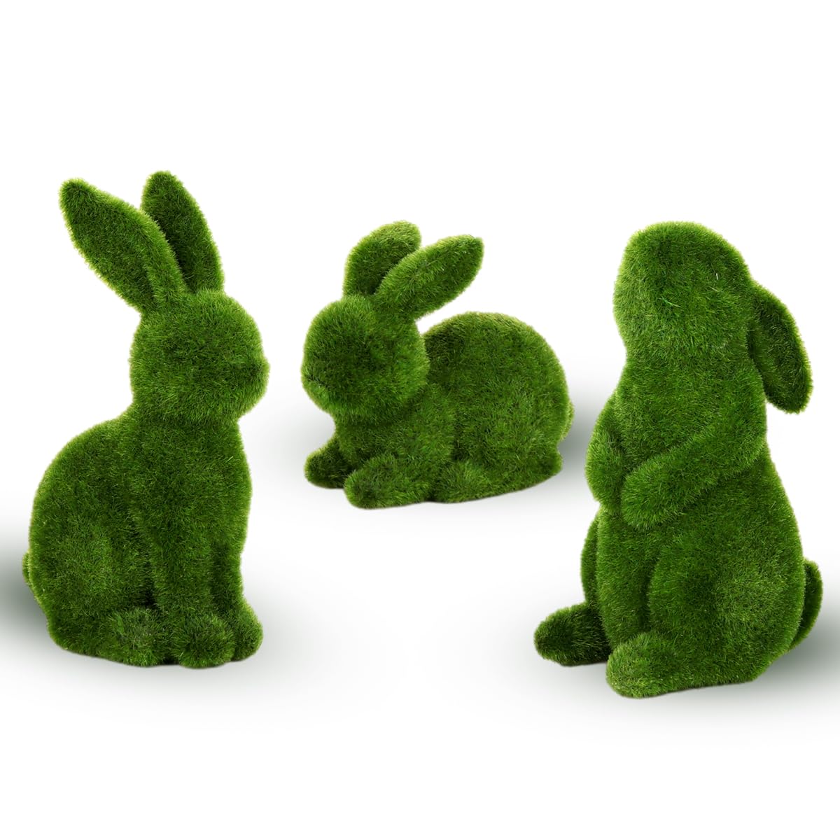 Pawliss bunny decor green Easter bunny figurines ideal for gifts and celebrations