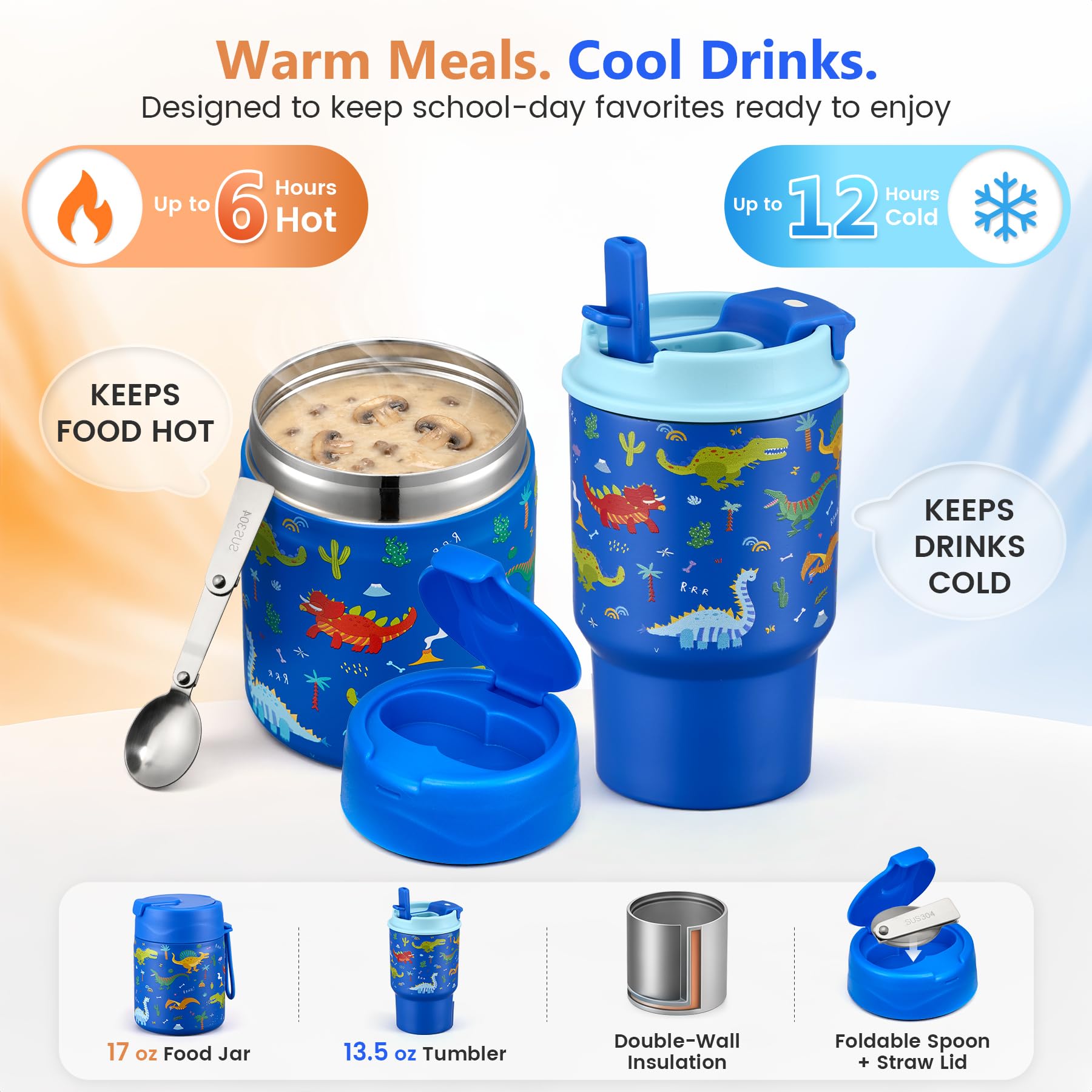 Pawtong 13.5OZ kids water bottle