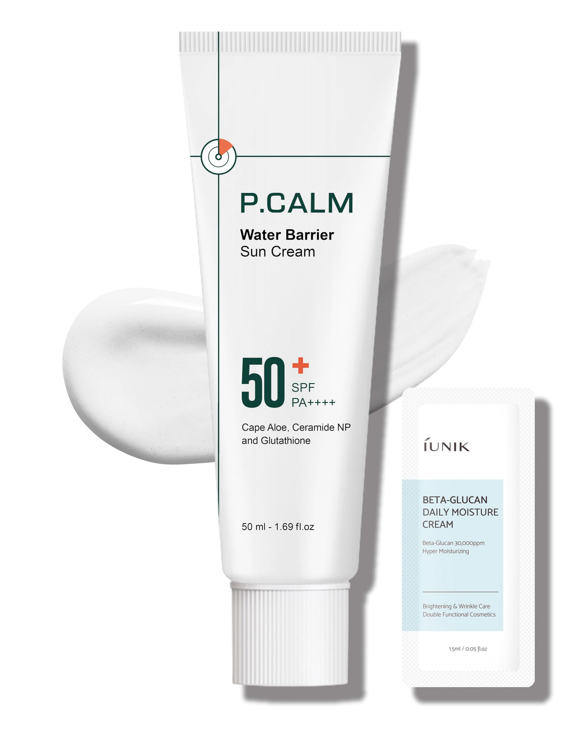 P.CALM Water Barrier Moisturizing Sun Cream front packaging