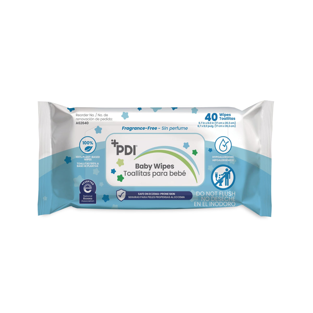 PDI Baby Wipes hypoallergenic fragrance free packaging