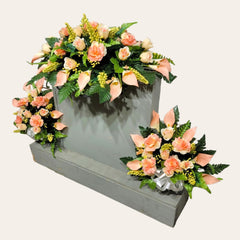 Peach calla lily bouquet component