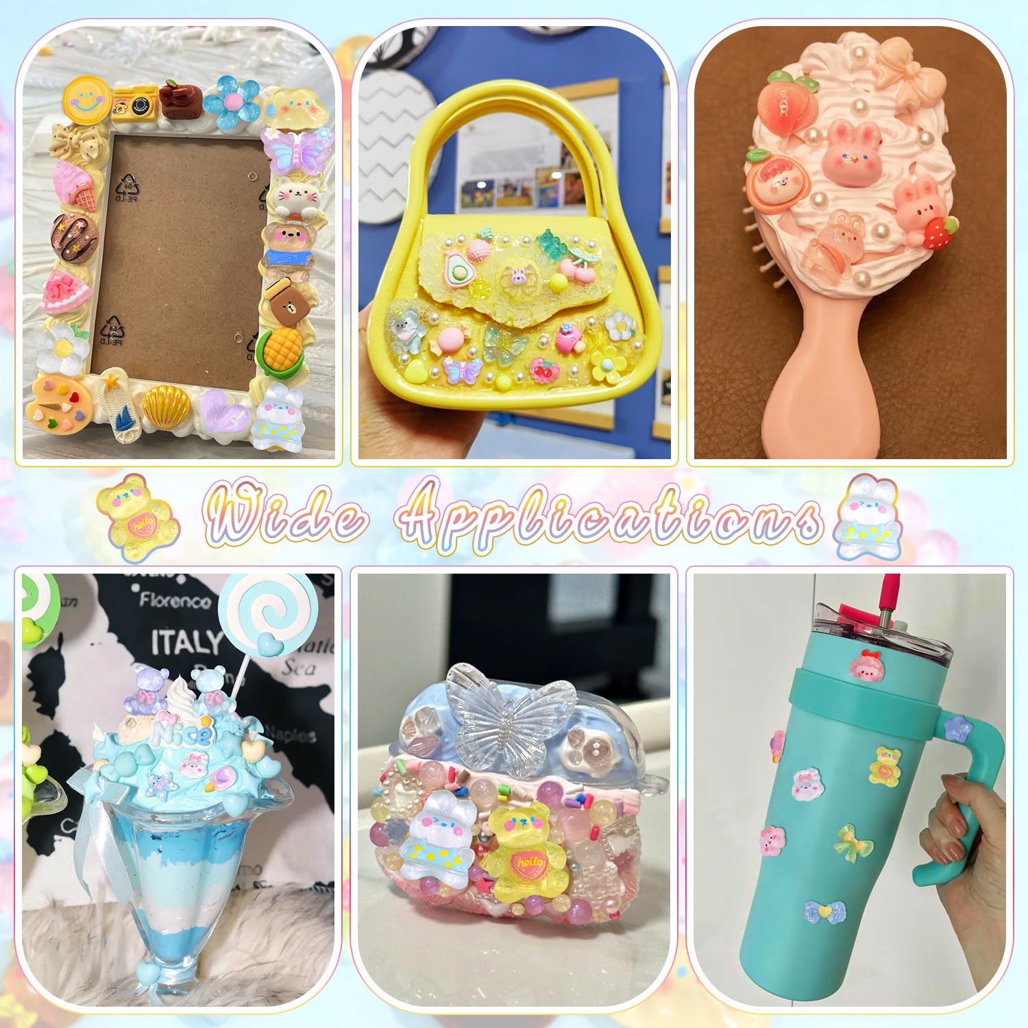 bulk resin slime charms suitable for DIY projects