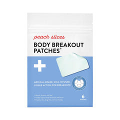 Peach Slices body breakout patches 6 count packaging