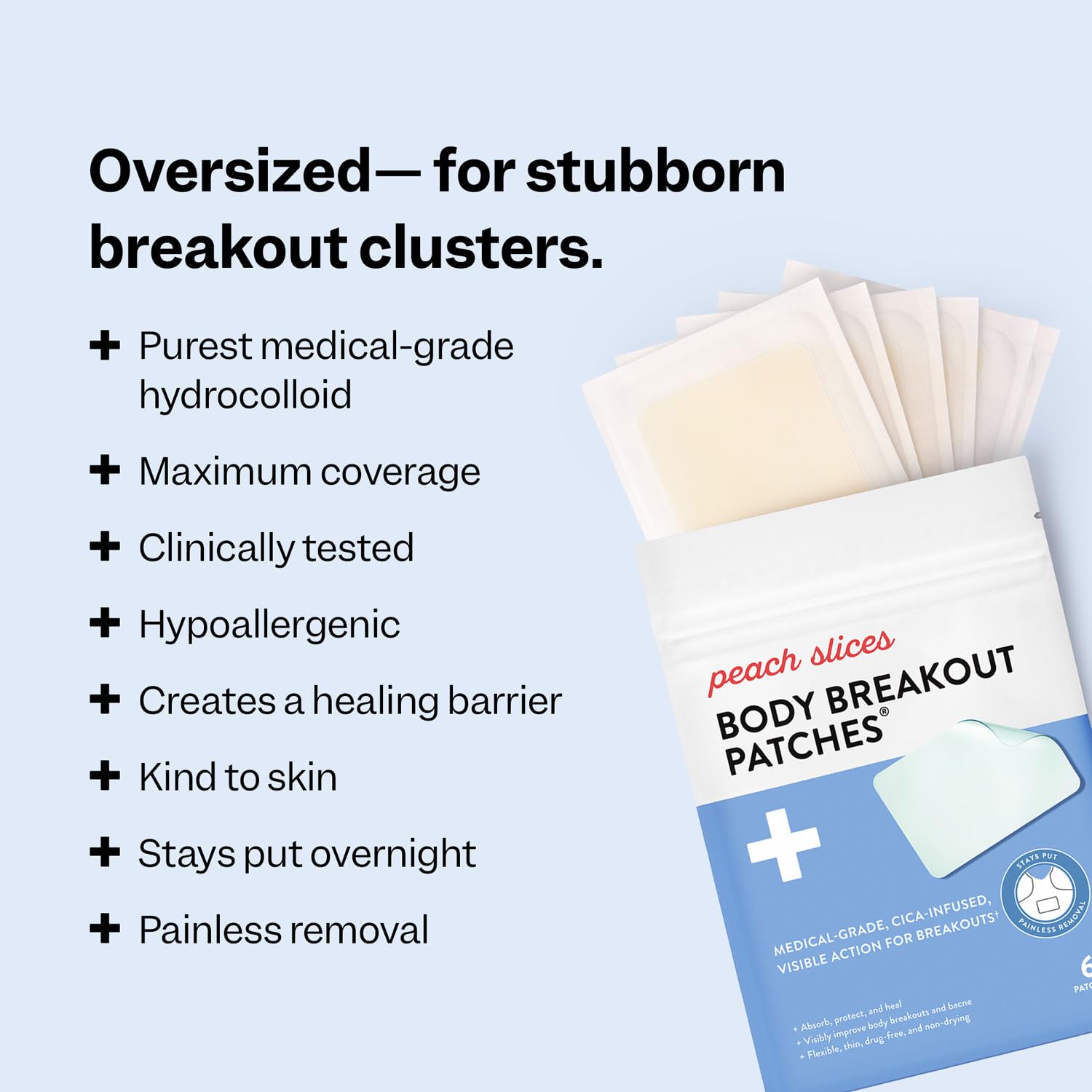 Hydrocolloid patch absorbs gunk for body breakouts