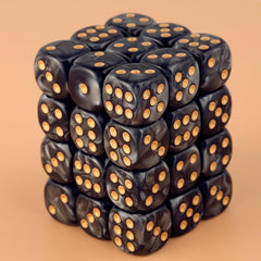 36 piece dice set in black portable box