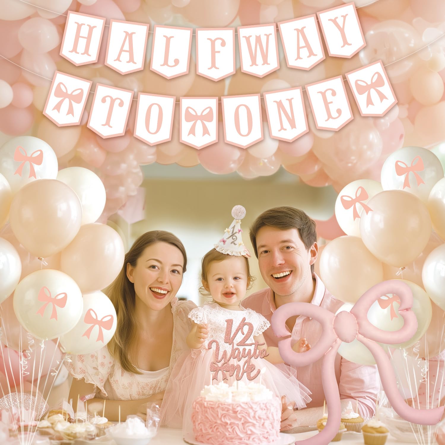 Pearl white and sandy white latex balloons set