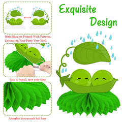 Pea pod table centerpiece sizes 5.2x6.8 to 8.5x4.3 inches