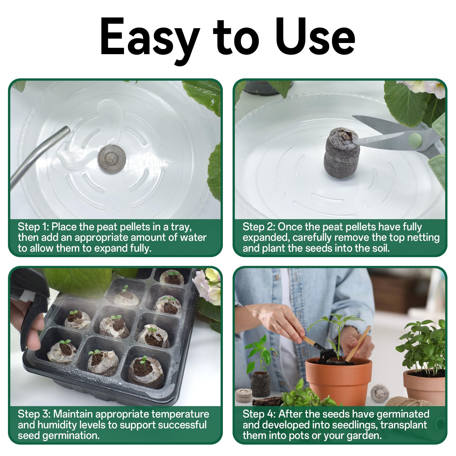 Pellets expand to 1.8 inch after watering for root growth