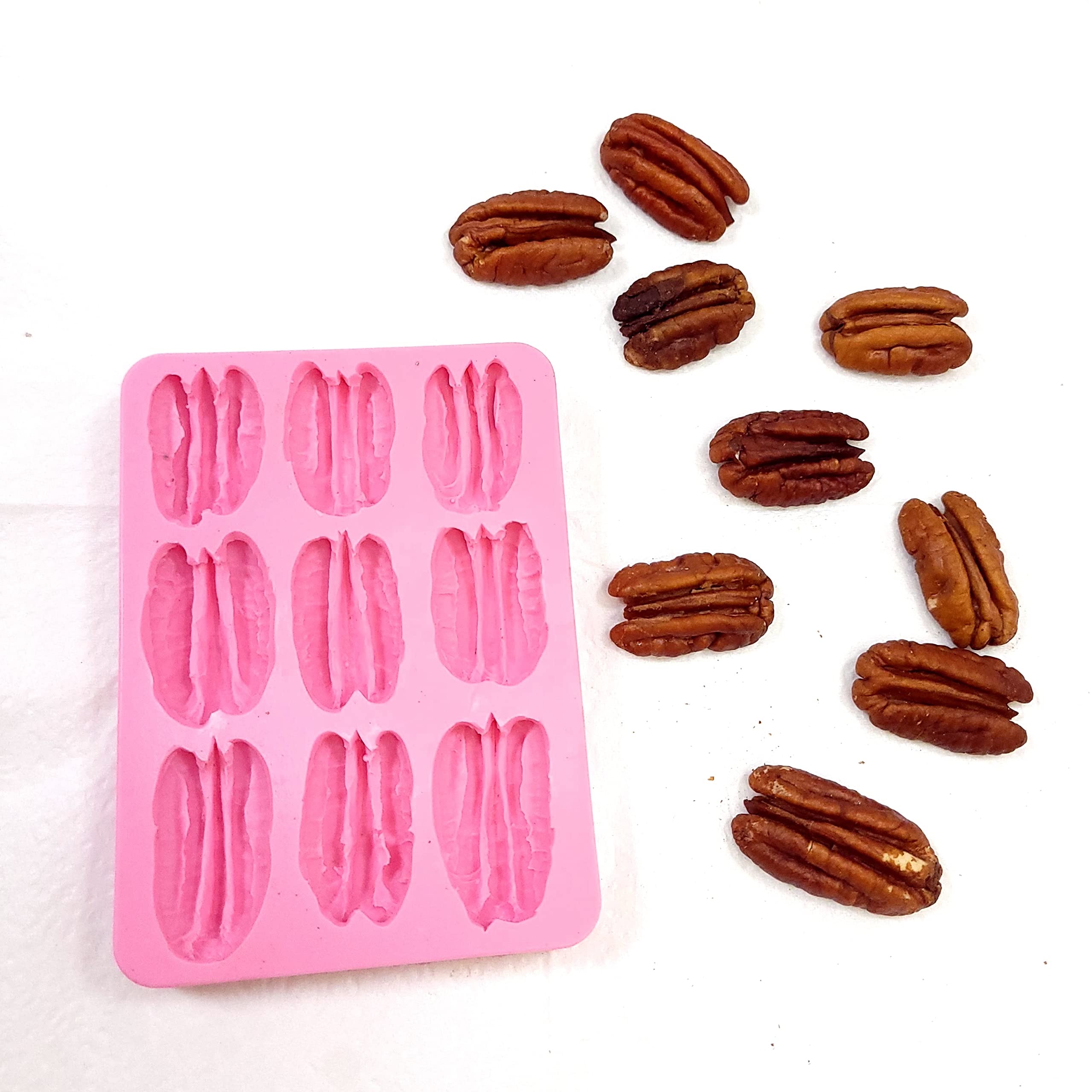 Pecan mold NC057 versatile for soap embeds and fondant