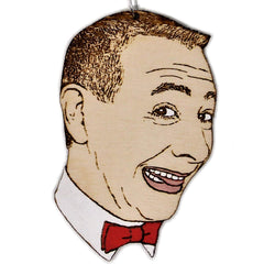 Pee Wee Christmas Ornament handmade in the USA using birch wood