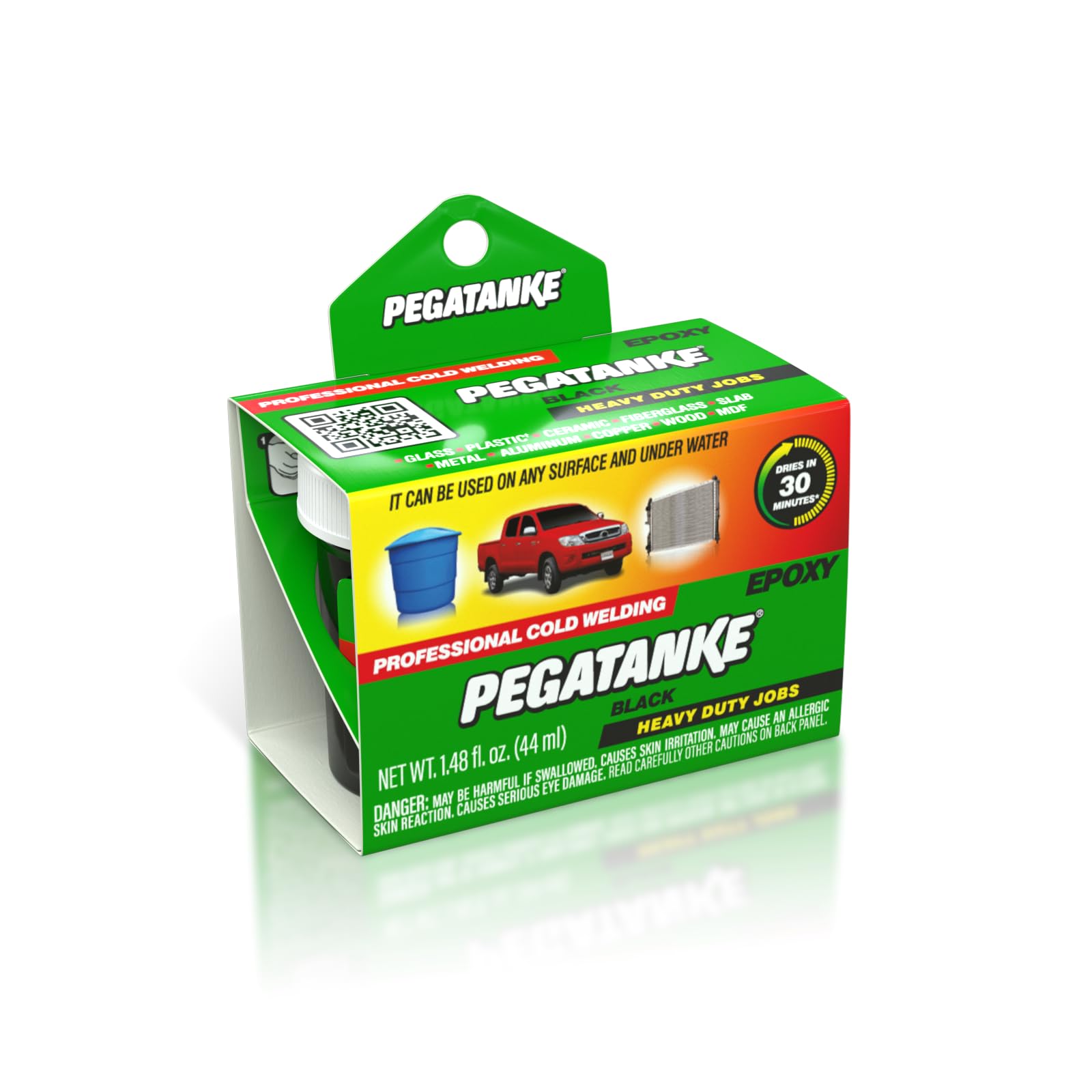 Pegatanke black two part epoxy resin and cold weld adhesive