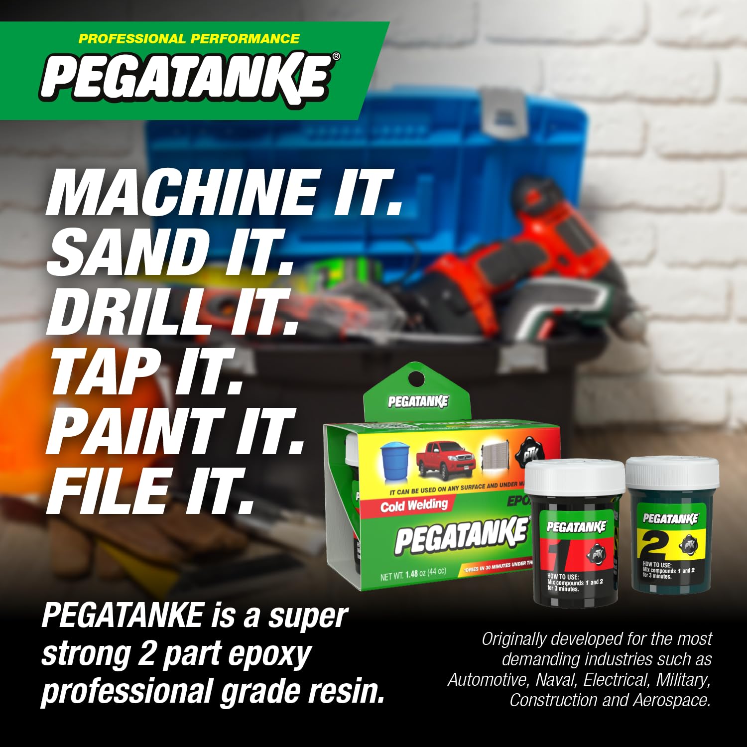 Pegatanke surfaces compatibility including metal wood ceramic