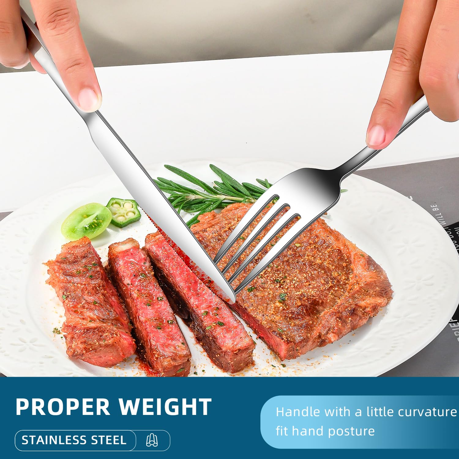 Reinforced stainless steel cutlery resists bending Peirong