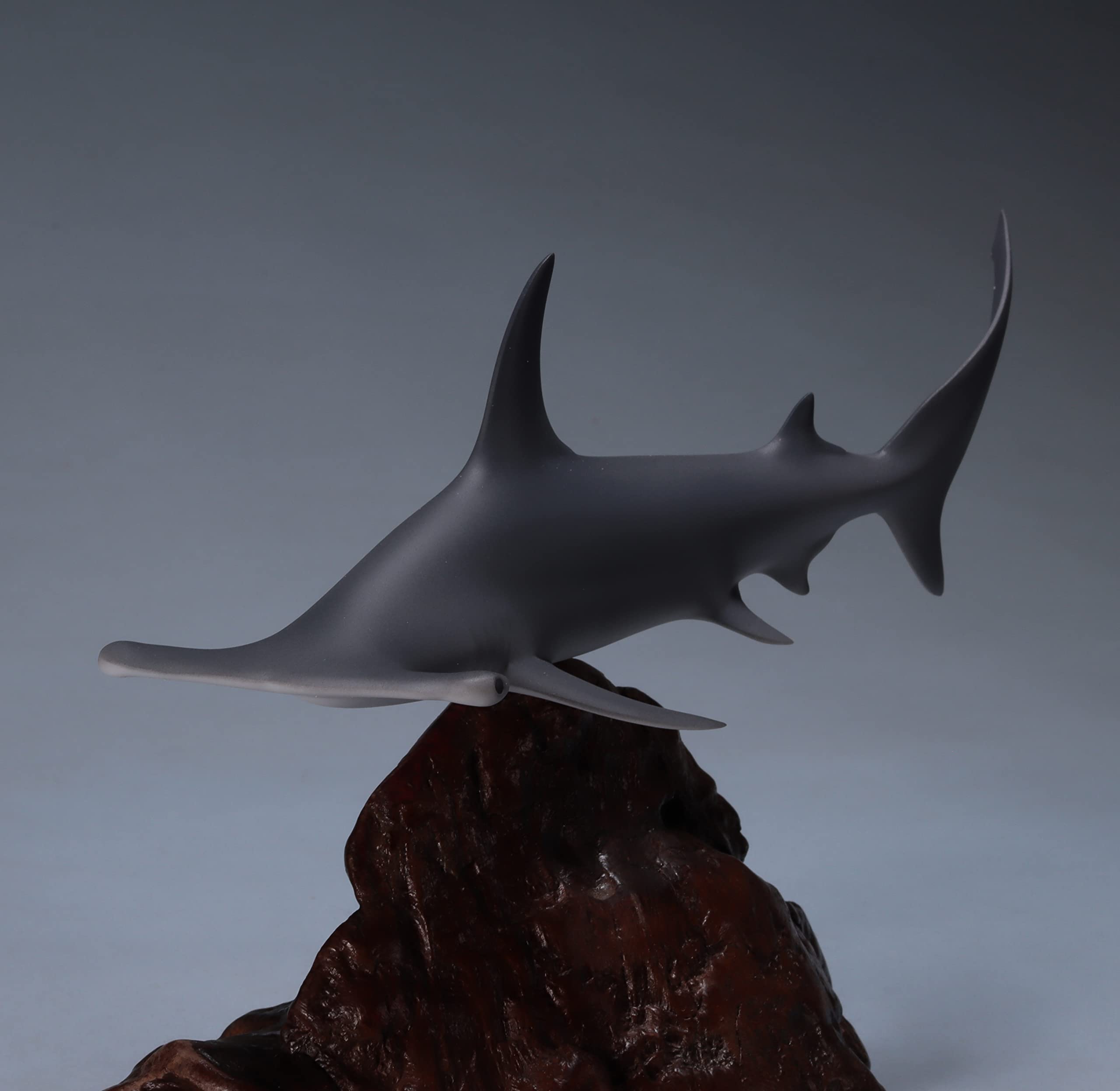 Pellucida resin hammerhead shark sculpture