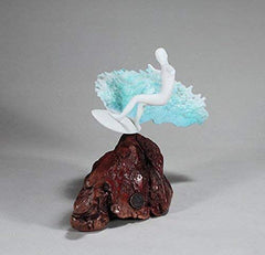 Pellucida resin Surfer Sculpture by John Perry signed