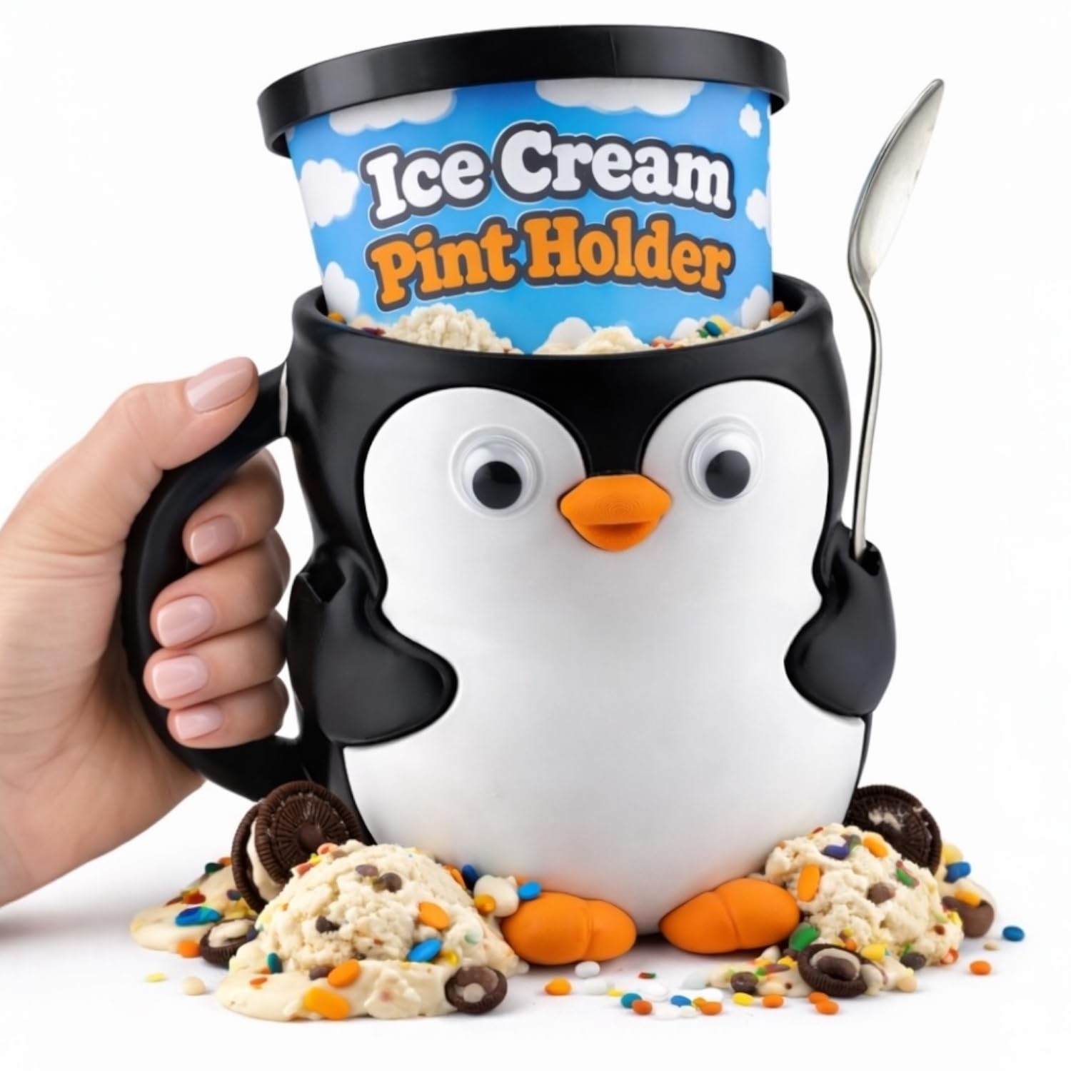 Penguin Ice Cream Pint Holder for 16 oz pints