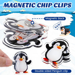 Penguin Magnetic Clips with 6 designs 1.57-1.97 inch